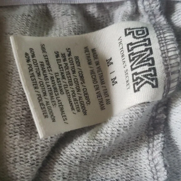 PINK Victoria's Secret Gray Joggers with Neon Accents - Picture 4 of 5